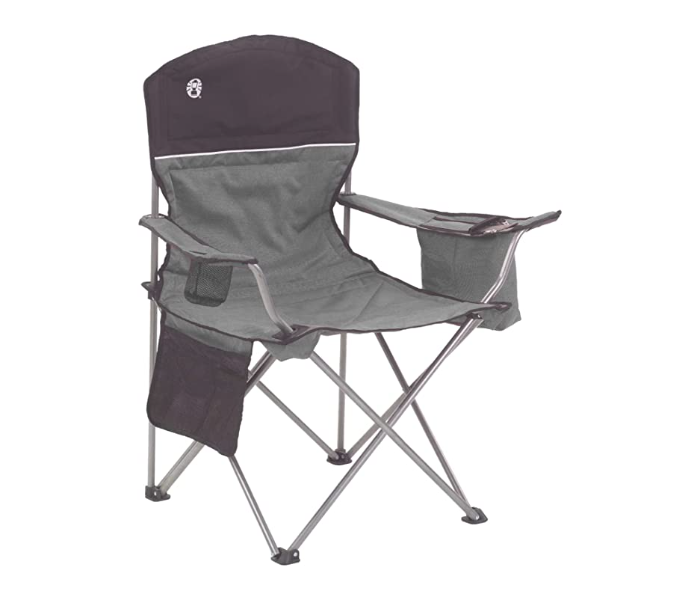 Coleman 2000034873 Camping Chair with Built-in 4 Can Cooler - Grey - Zoom Image 1