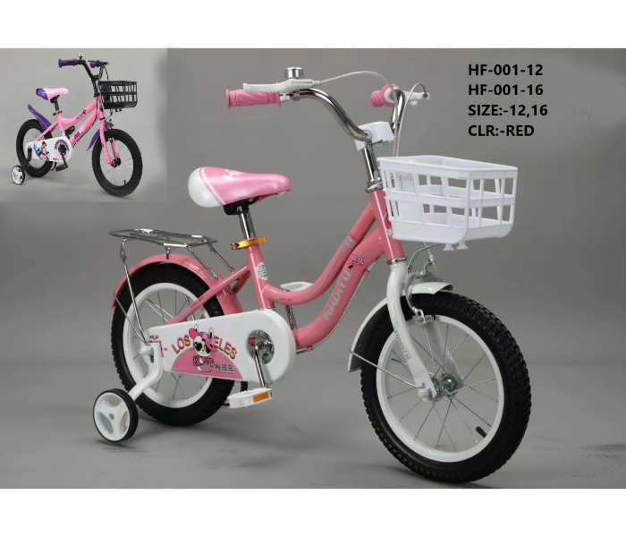 HF-001-12 12 Inch Bicycle For Kids - Red - Zoom Image