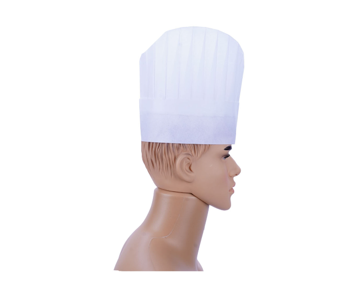 Hotpack NWCHEFHAT11 Set of 50 Pieces 11 Inch Non Woven Round Chef Hat - Zoom Image 2