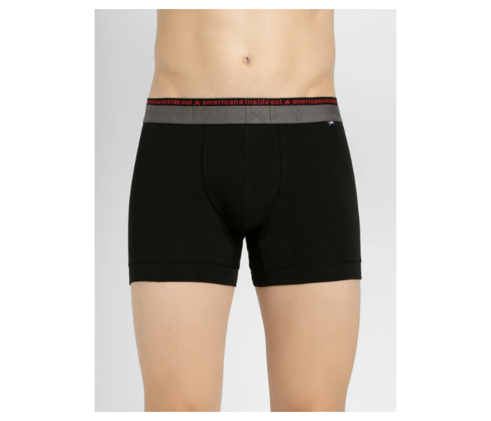 Jockey US60 Ultra-soft Mens Trunks with Double Layer Contoured Pouch Large - Black - Zoom Image 1