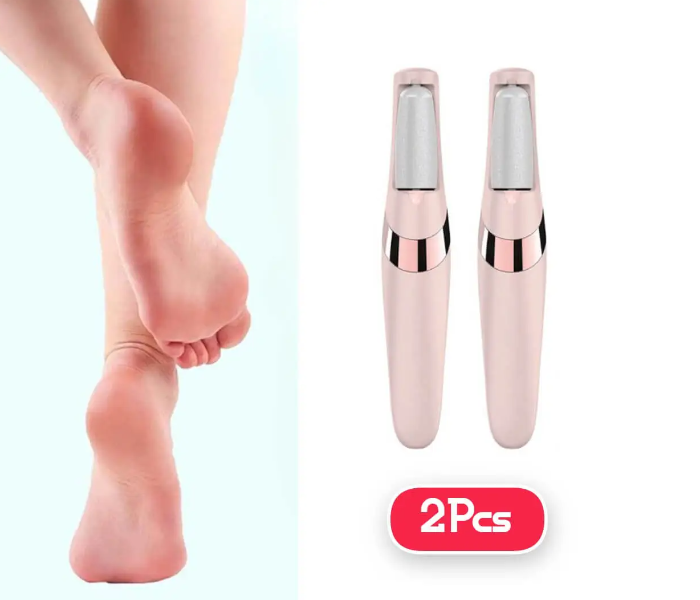 Combo Of 2 Pcs RMN Wanhengda Pedi Electronic Finishing Touch Tool and Callus Remover - Rose Gold - Zoom Image