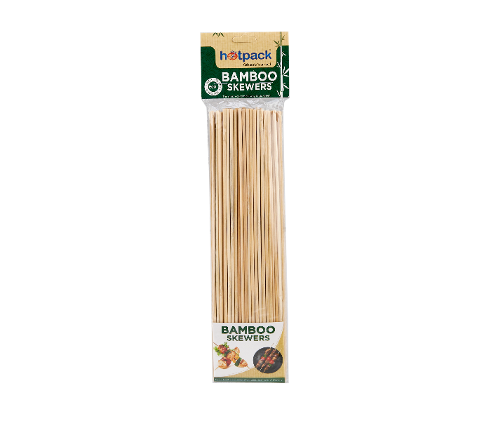 Hotpack HSMBS10 Set of 100 Pieces 25 cm Bamboo Skewer - Zoom Image 1