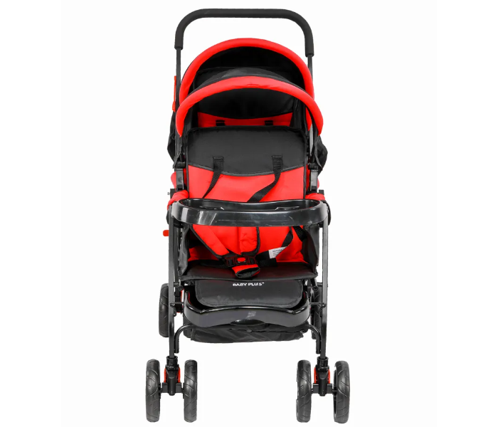 Baby Plus BP7743 Twin Stroller with Reclining Seat - Red - Zoom Image 2