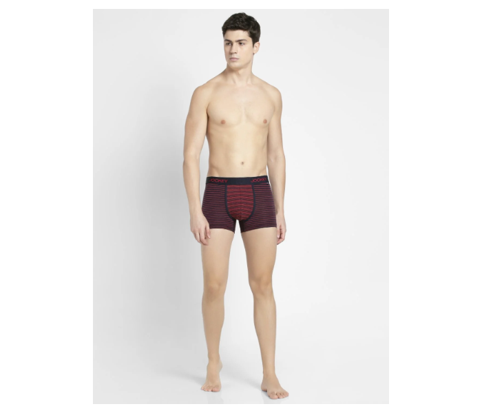 Jockey US68 Multi Colour Striped Trunks Underwear for Men Medium - Maroon - Zoom Image 4