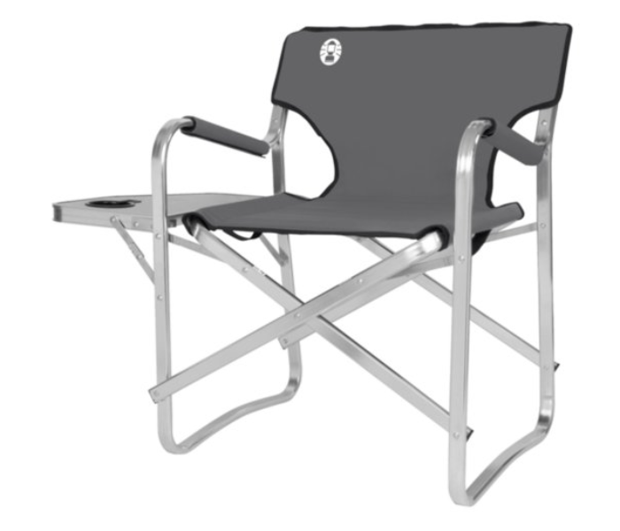 Coleman 2000038341 Furn Deck Chair Aluminium with Table - Grey - Zoom Image