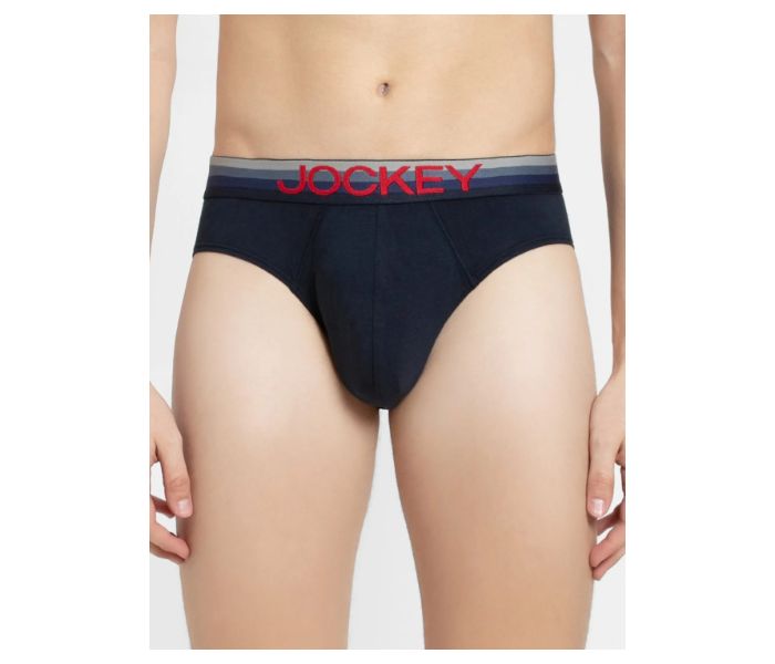 Jockey US07 Briefs with Exposed Waistband for Men Large - Navy - Zoom Image 1