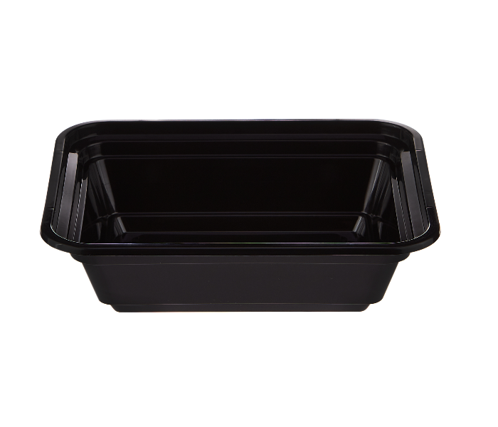 Hotpack HSMBBRE12 Set of 5 Pieces 12 Oz Black Base Rectangular Container With Lids - Zoom Image 6