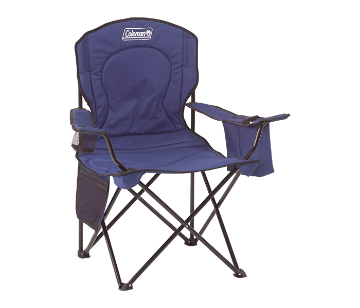 Coleman 2000035685 Camping Chair with Built-in 4 Can Cooler - Blue - Zoom Image 1