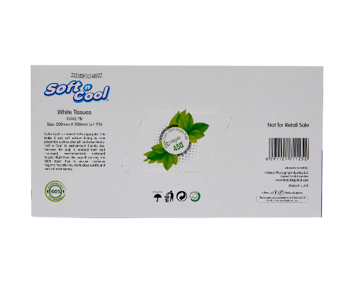 Hotpack SNCT150 Soft N Cool 150Pulls 2Ply 5Box Facial Tissue - Zoom Image 4