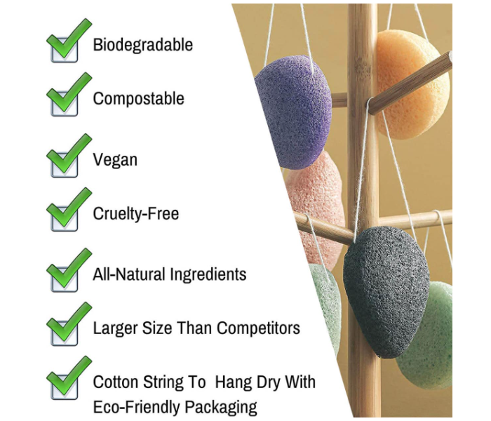 Natural Facial and Body Konjac Cleansing Sponge - Zoom Image 3