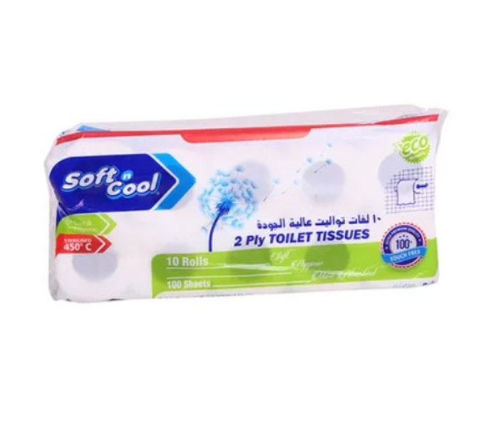 Hotpack TR Soft N Cool 100 Sheets Pack Of 10 Rolls Toilet Rolls - Zoom Image 1