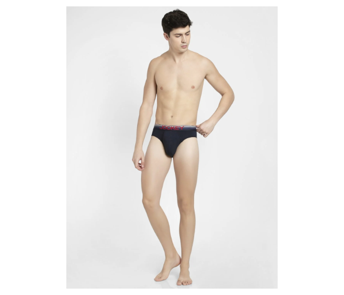 Jockey US07 Briefs with Exposed Waistband for Men Small - Navy - Zoom Image 4