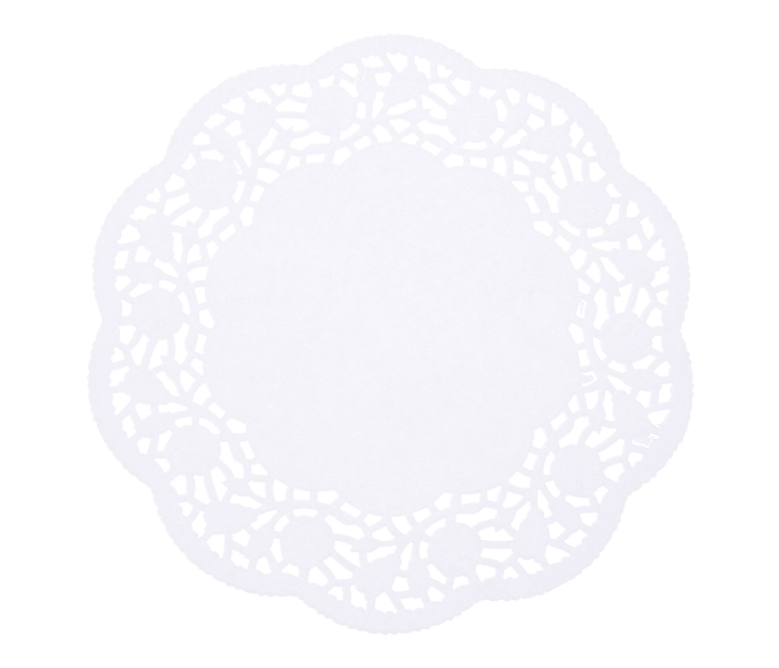 Hotpack RD4.5 Set of 250 Pieces 4.5 Inch Round Lace Paper Doiles - White - Zoom Image 2