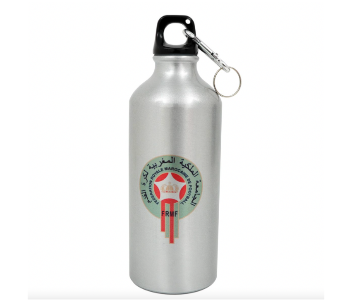 Water Bottle with Morocain Football Logo - Silver - Zoom Image