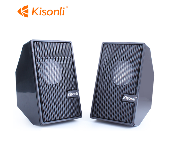 Kisonli AN011 2.0 Channel USB Mini Speaker - Black - Zoom Image 1