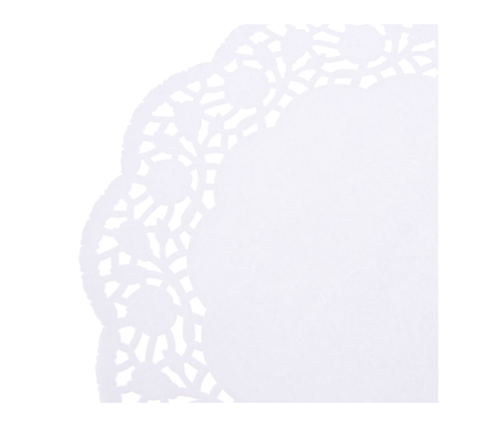 Hotpack RD8.5 Set of 250 Pieces 8.5 Inch Round Lace Paper Doiles - White - Zoom Image 2