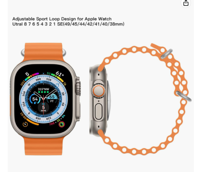 New 2022 Series 8 Smart Watch - Orange - Zoom Image 5