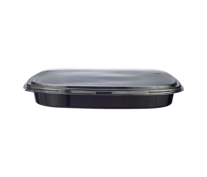 Hotpack HSMSC36B Set of 5 Pieces Black Sushi Container Base With Lid - Zoom Image 3