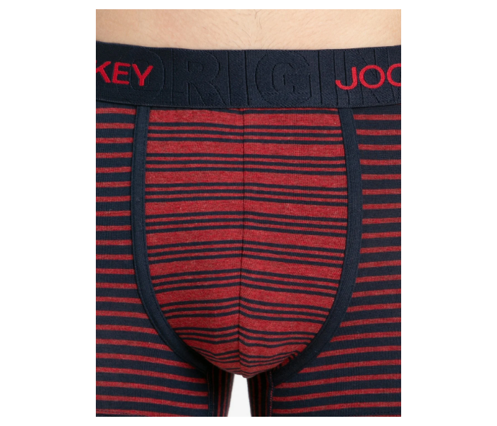 Jockey US68 Multi Colour Striped Trunks Underwear for Men Small - Maroon - Zoom Image 5