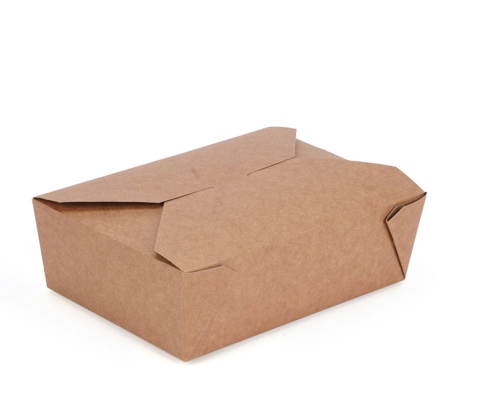 Hotpack HSMKTAB56X5 Set of 5 Pieces 56oz Kraft PE Take Away Box - Zoom Image