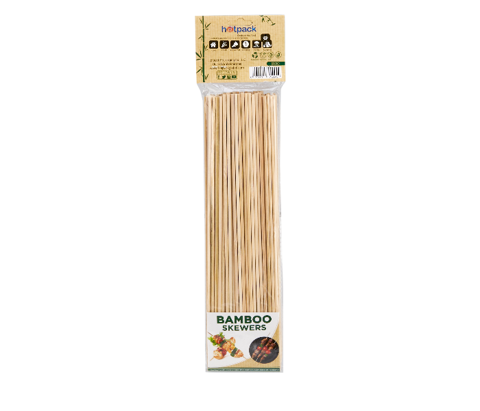 Hotpack HSMBS10 Set of 100 Pieces 25 cm Bamboo Skewer - Zoom Image 2