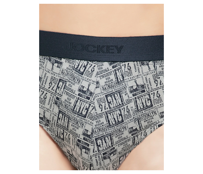 Jockey US52 Briefs with Exposed Waistband for Men Small - Grey - Zoom Image 5