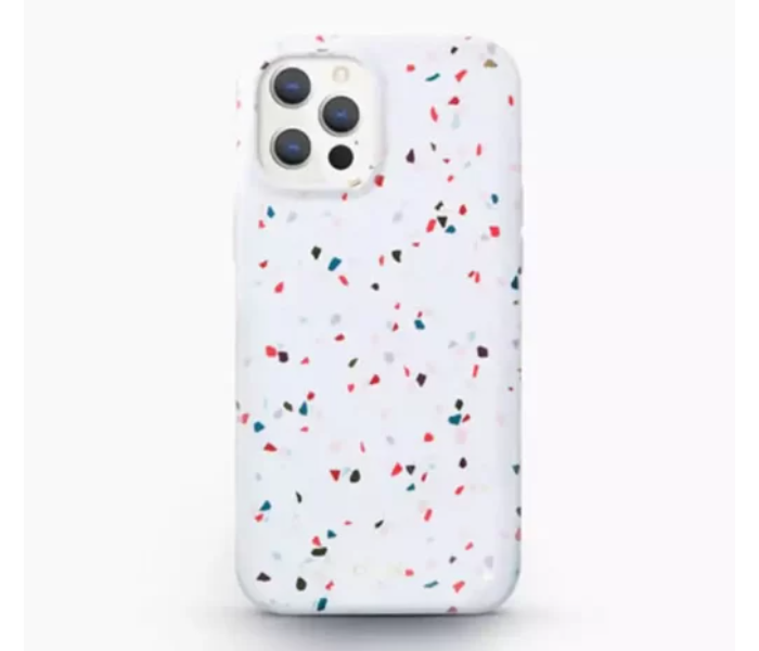 Uniq Coehl Iphone 12 and 12 Pro Terrazzo Mobile Cover - White - Zoom Image