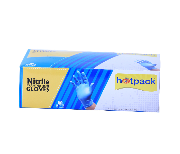 Hotpack PFNGS Set of 100 Pieces Powder Free Small Nitrile Gloves Bule - Zoom Image 2