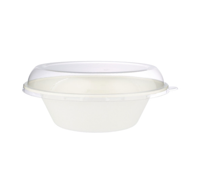 Hotpack HSMBDWB24C Set of 5 Pieces 24Oz Bio-Degradable Wide Rim Bowl With Lid - Zoom Image 3