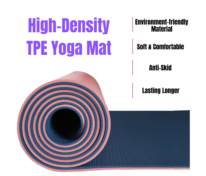 TPE 6mm Waterproof Anti-skid Double Side Colored Yoga Mat - Zoom Image 4