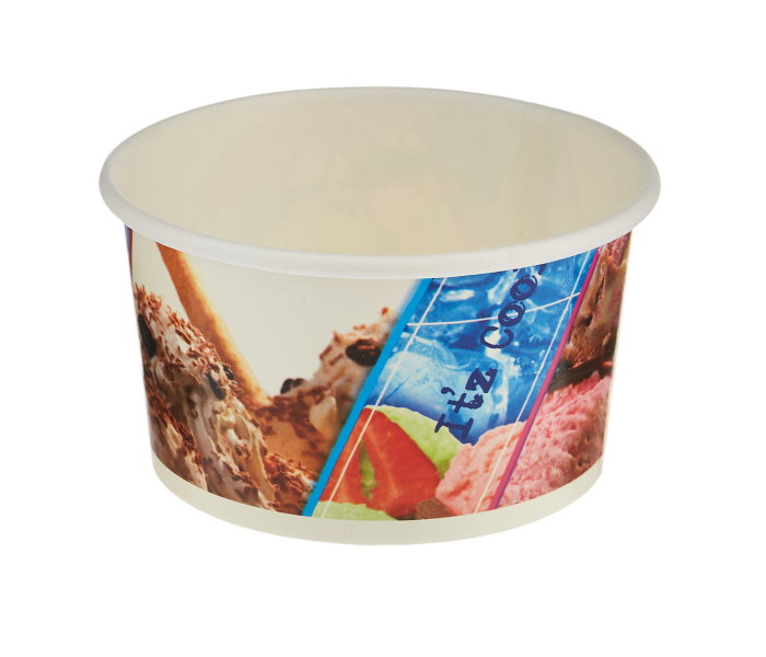 Hotpack HSMICB120X5 Set of 5 Pieces 120ml Paper Ice Cream Cup - Zoom Image