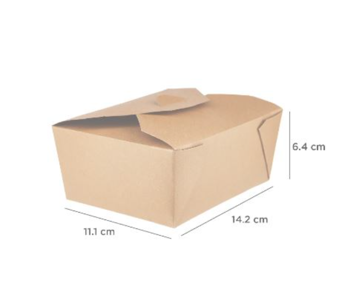 Hotpack HSMKTAB32X5 Set of 5 Pieces 32oz Kraft PE Take Away Box - Zoom Image 2