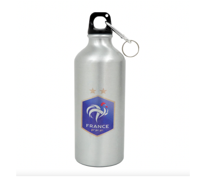 Water Bottle with France Football Logo - Silver - Zoom Image