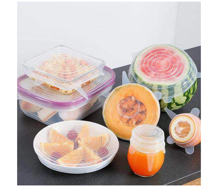 Set of 6 Pieces Silicon Food Storage Bowl Cover - Zoom Image 2