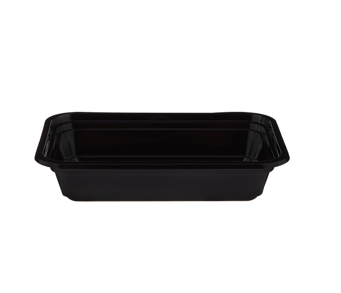 Hotpack HSMBBRE8 Set of 5 Pieces 8 Oz Black Base Rectangular Container With Lids - Zoom Image 5