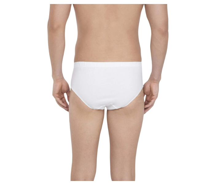 Jockey 8035 Pack of 3 Brief with Concealed Waistband for Men Large - White - Zoom Image 3