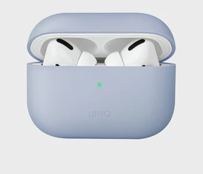 Uniq Lino Hybrid Liquid Silicon Airpods Pro Case - Arctic Blue - Zoom Image