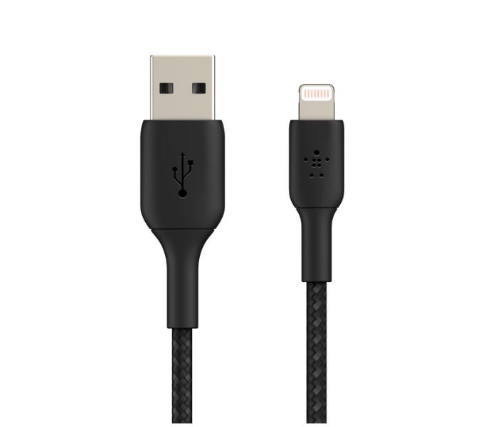 Belkin CAA002bt1MBK Boost Charge Braided Lightning To Usb-A Cable 1M - Black - Zoom Image 3