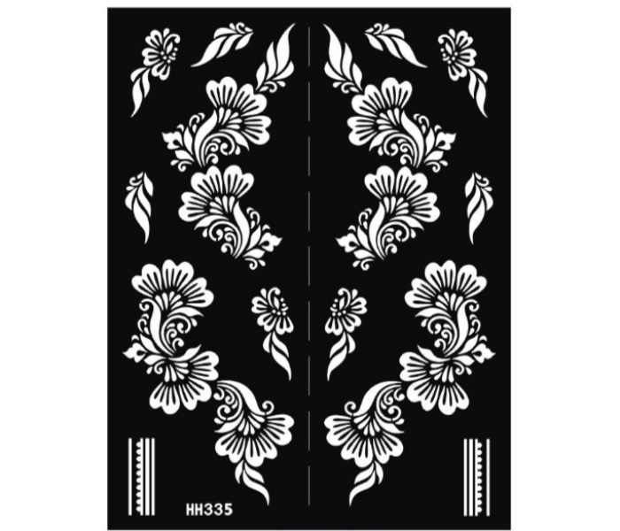 Tattoo Sticker HH335 Airbrush Glitter Henna Tattoo Stencil Art Sheet Kit - Zoom Image