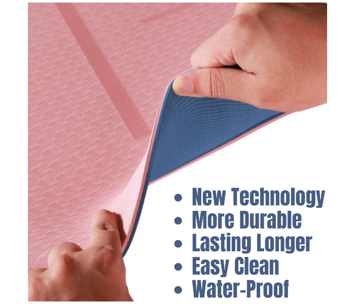 TPE 6mm Waterproof Anti-skid Double Side Colored Yoga Mat - Zoom Image 2