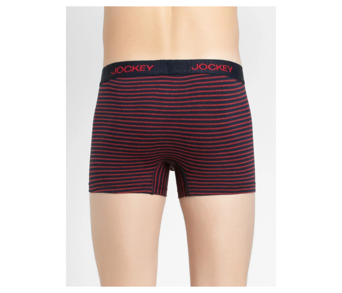 Jockey US68 Multi Colour Striped Trunks Underwear for Men Medium - Maroon - Zoom Image 3