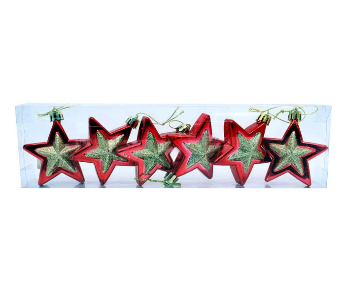 Trendy Mini Hanging Christmas Stars for Decorations - Red - Zoom Image