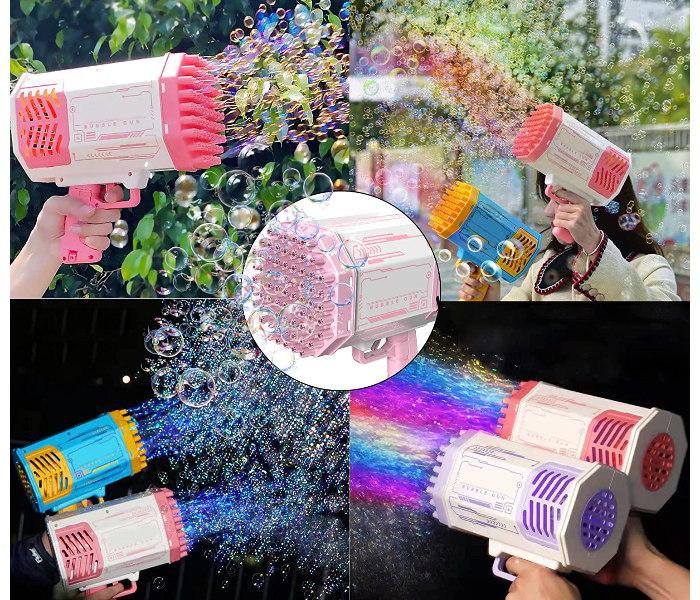 Generic 69 Holes Rocket Launcher Bubble Machine with Colorful Lights-B - Zoom Image 1