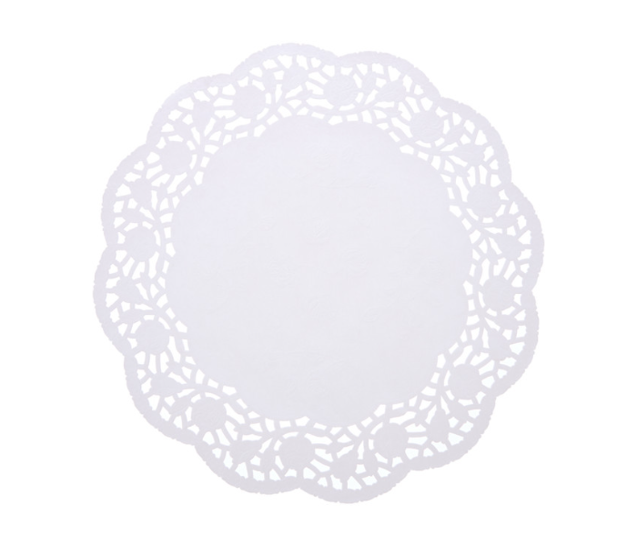 Hotpack RD12.5 Set of 250 Pieces 12.5 Inch Round Lace Paper Doilies - White - Zoom Image 1