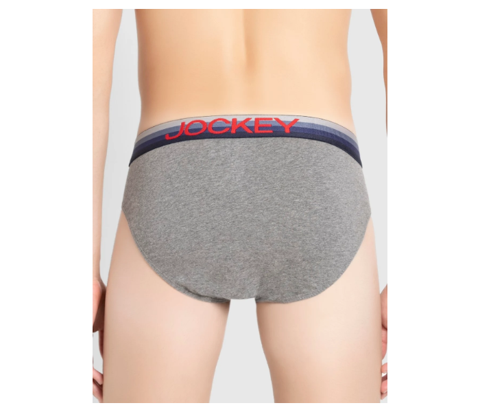 Jockey US07 Briefs with Exposed Waistband for Men Medium - Grey - Zoom Image 3