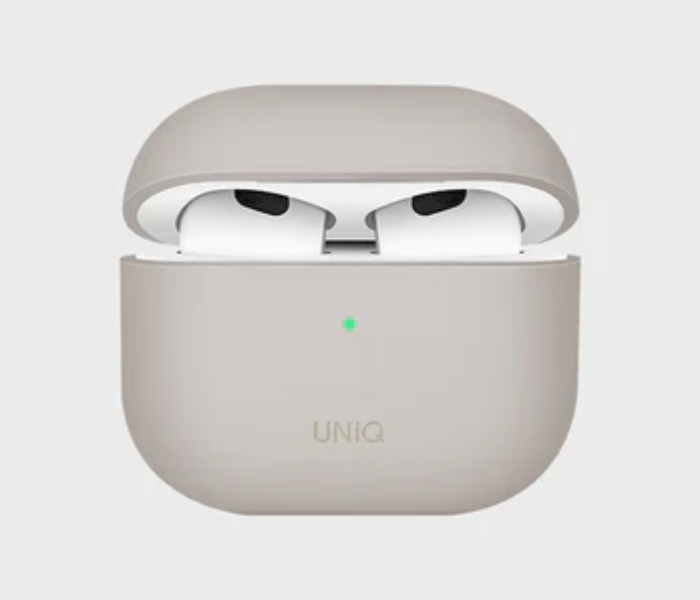 Uniq Lino Hybrid Liquid Silicon Airpods 3RD Gen Case- Ivory - Zoom Image 1