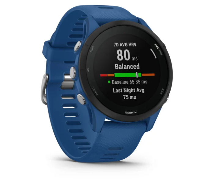 Garmin 010-02641-11 Forerunner 255 Basic GPS EU/PAC Smart Watch - Tidal Blue - Zoom Image 3