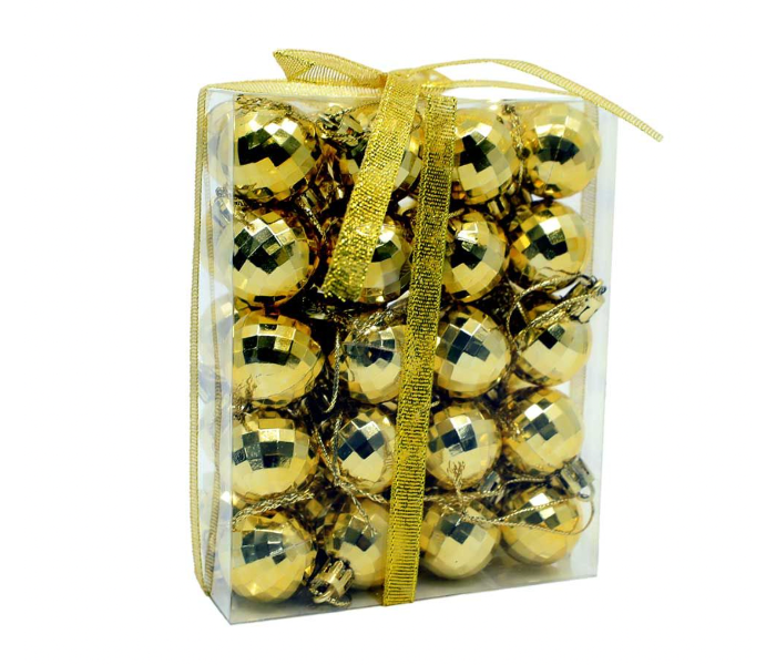 Trendy Christmas Fittings Hanging Bauble Balls for Decorations - Gold - Zoom Image