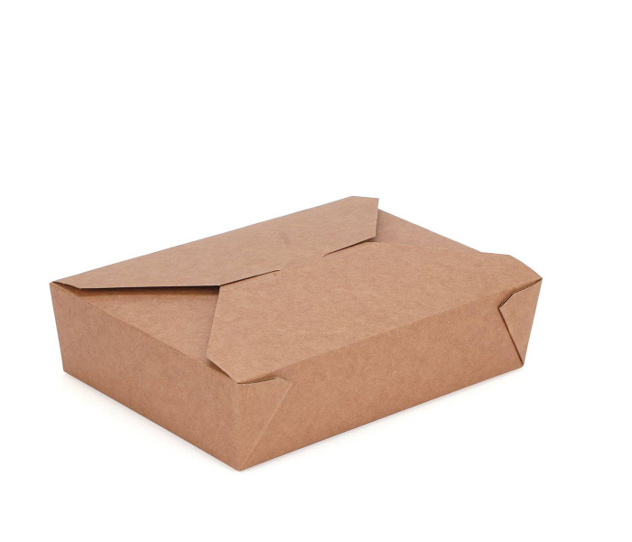 Hotpack HSMKTAB36X5 Set of 5 Pieces 36oz Kraft PE Take Away Box - Zoom Image 1