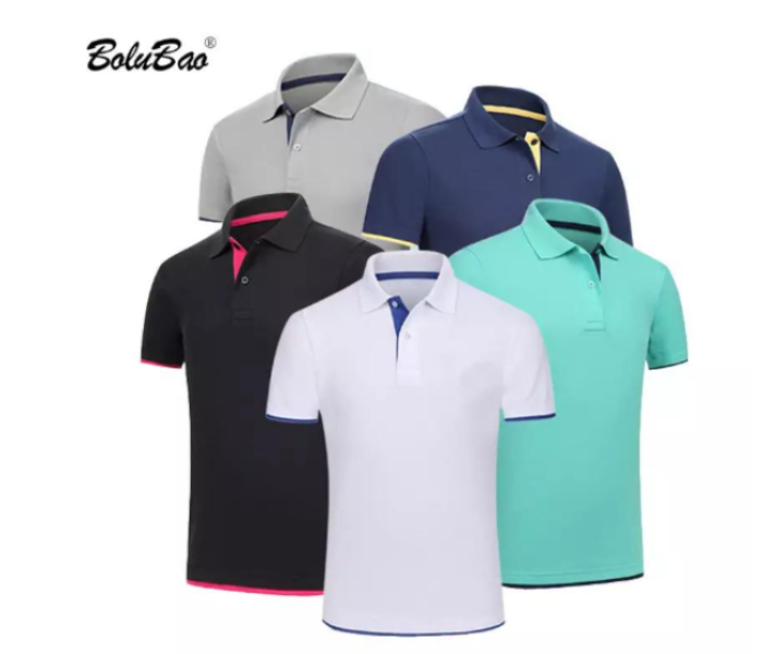 Set of 4 Polo Unisex Classic Cotton Short Sleeve Homme Breathable T-Shirt - Medium - Zoom Image 1